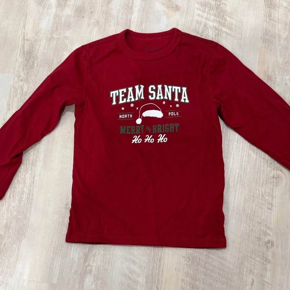 The Children's Place Red Team Santa Long Sleeve Tee